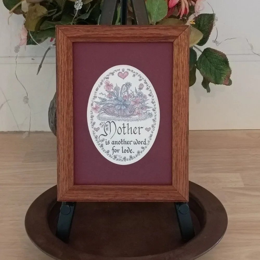 Vintage Wood Frame Mother's Day Gift Quote 